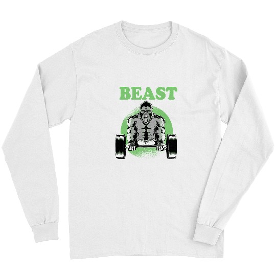 Fitness Gym Gorilla Biceps Curls Weightlifting Beast Long Sleeves