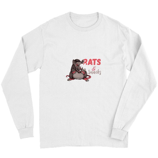 Angry Rat Naps And Snacks Rodent Rat Owner Rat Lover Long Sleeves