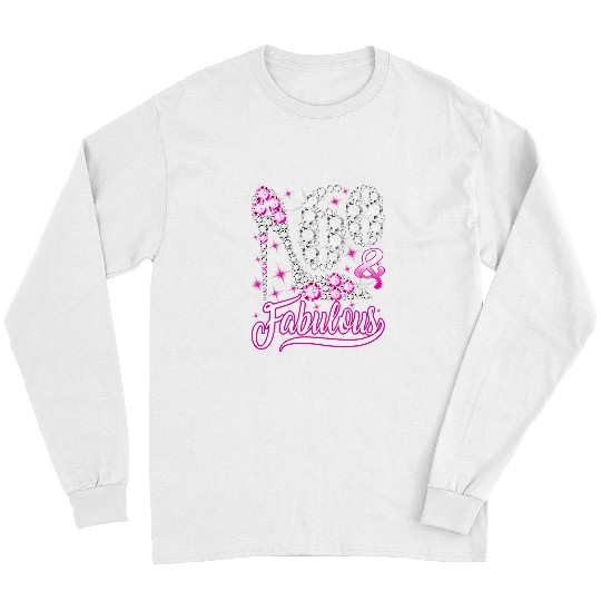 60 Years Old Gifts 60 Fabulous 60th Birthday Pink Diamond Long Sleeves