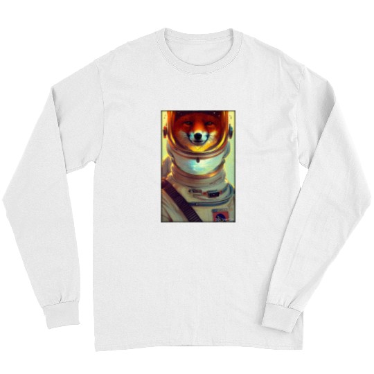 Astronauts Fox Astronaut Animal Wild Future SciFi Technology Machine 1 Long Sleeves