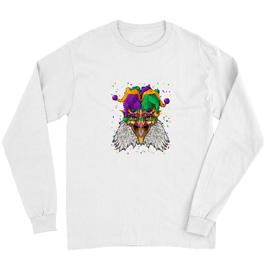 Bald Eagle Mardi Gras Animal Face carnivals Jester Festival Long Sleeves