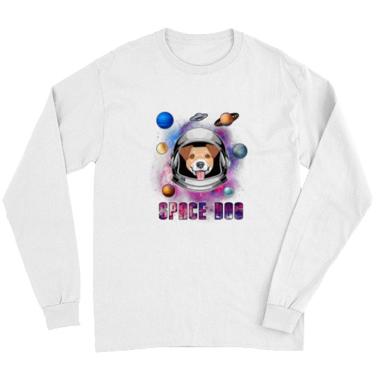 Dog Jack Russell Astronaut Jack Russell Terrier Dog In Space Galaxy Funny Dog Long Sleeves