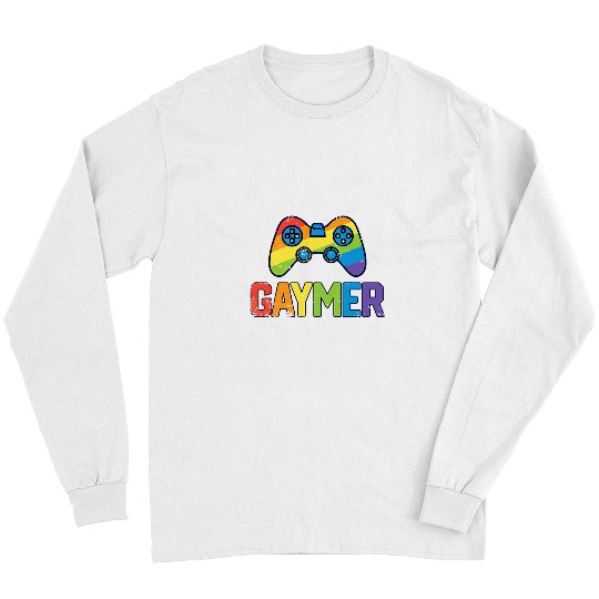 LGBT Pride Gaymer Gamer Gay Pride LGBT Rainbow Flag Video Game Gifts Long Sleeves