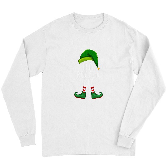 Roofer Elf Christmas Funny Roofing Contractor Worker For Men Long Sleeves