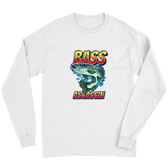 Fishing Bass Assassin Funny Fisherman Bass Fish Jumping9 Fisher Long Sleeves