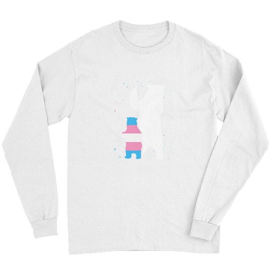 LGBT Pride Bear Mom Transgender Pride Cub LGBT Trans Pride Supporter Long Sleeves