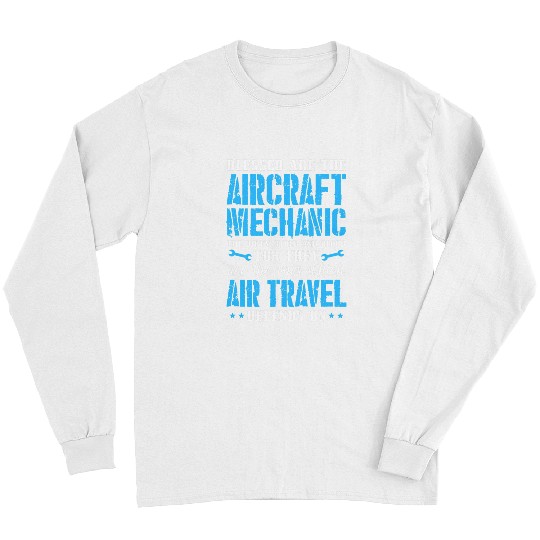 Blessed Are The Aircraft Mechanic Airplane Technician Long Sleeves