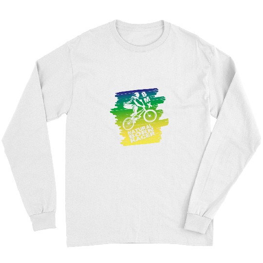 BMX Natural born racer vintages retro bicycle Long Sleeves