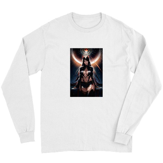 Cats Waifu Neko Anime Cat Girl Celestial Tarot Aesthetic Long Sleeves