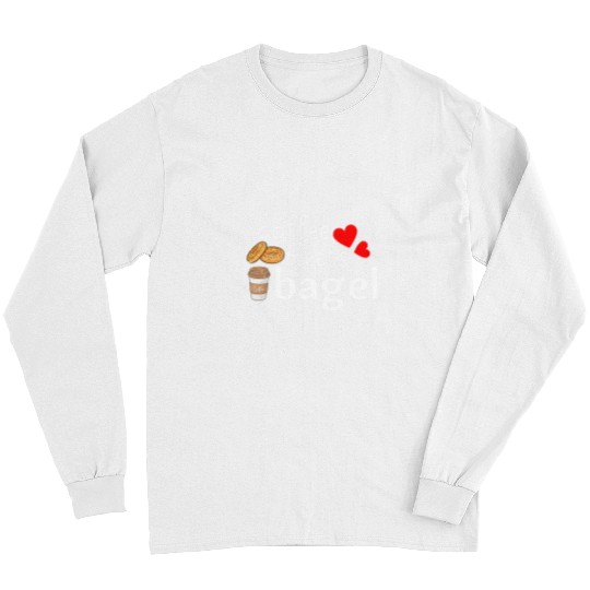 CF Coffee Mens Funny coffee meets bagel morning bagel Design Long Sleeves