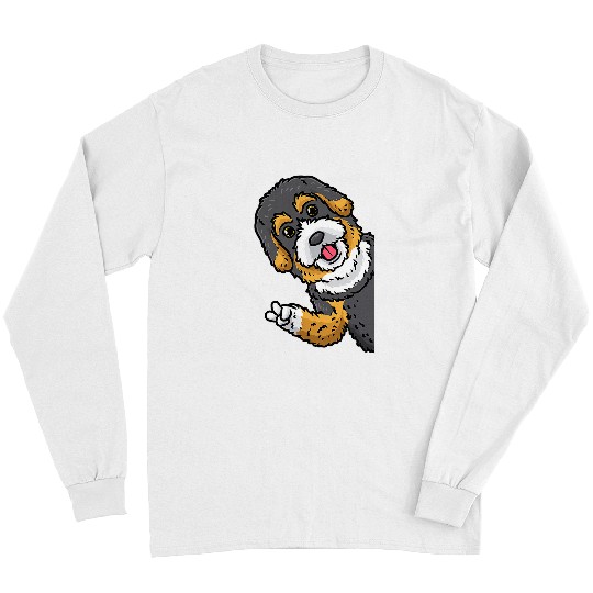 Bernedoodle Dog From Side Long Sleeves