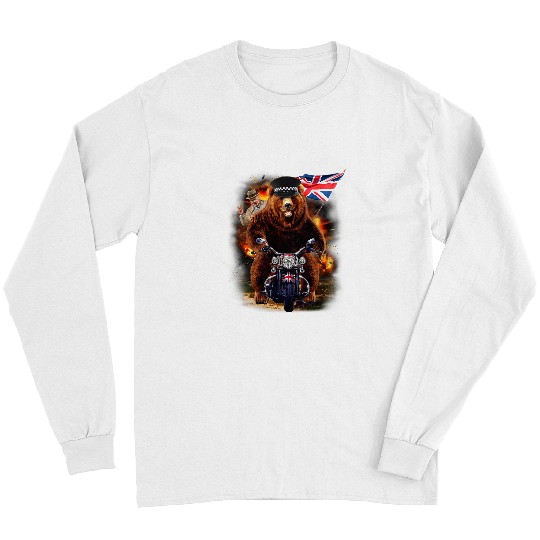 Funny Bear Grizzly Bear Winston Churchill englands Epic Battle Cute Bears Long Sleeves