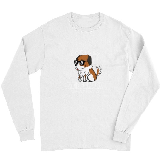 Dog Saint Bernard Coolest Saint Bernard Grandma Funny Dog Grandmother Long Sleeves