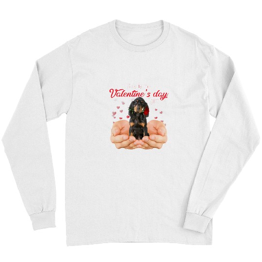Black and Tan Coonhound This Is My Valentines Day Pajama Long Sleeves