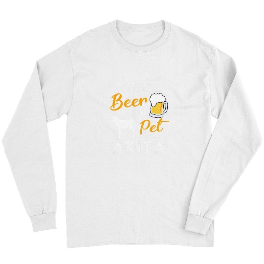 Beer Akita Dog Beer lover owner Christmas Birthday Gift Long Sleeves