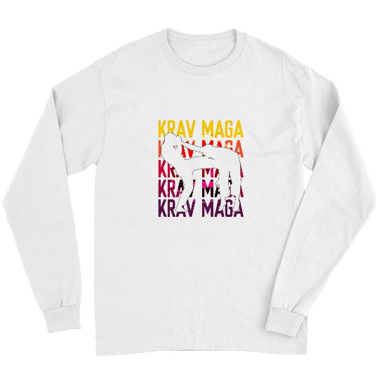 Krav Maga Fighter Retro vintages Israel Martial Art Long Sleeves