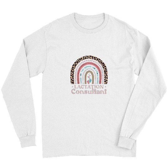 Lactation Consultant Leopard Rainbow Breastfeeding Counselor Long Sleeves