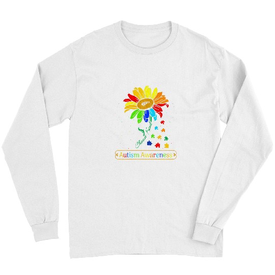 Autism Awareness Sunflower Choose Kindness Sunflower Autism 31 Neurodiverse Long Sleeves