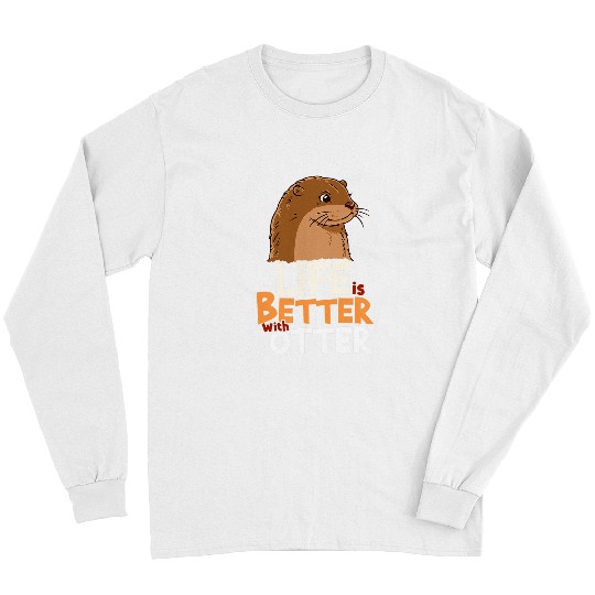 Otters Cute Sea Otter 1 Long Sleeves