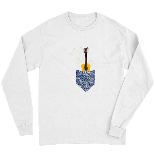 Guitarist Cinco De Mayo Guitar Pocket Tee Funny Music Mexican Fiesta Guitar Long Sleeves