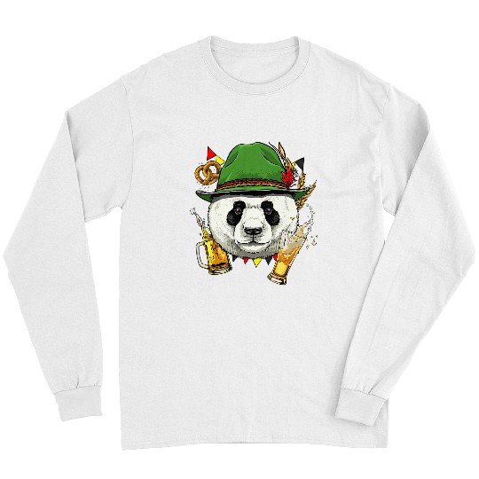 Beer Panda Bear Germany Oktoberfest Party Beer Fest Panda Lover Long Sleeves