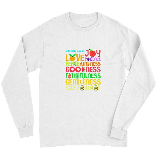 Christian The Fruit of The Spirit Christian Bible Verse Long Sleeves