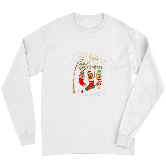 Dog Goldendoodle Funny Goldendoodle Dog Tree Christmas Lights xmass Pajama 260 Long Sleeves