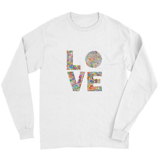 Knitting Yarnting Crochetter Yarn Stitch love flowers Long Sleeves