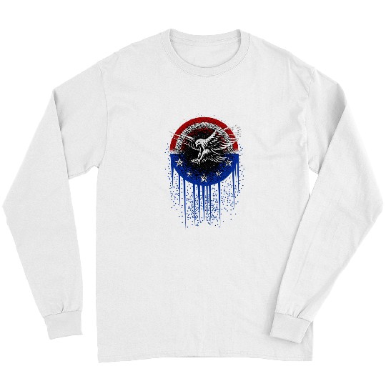 Happy 4th of july american flag patriotic usa flag Eagle 31 Long Sleeves