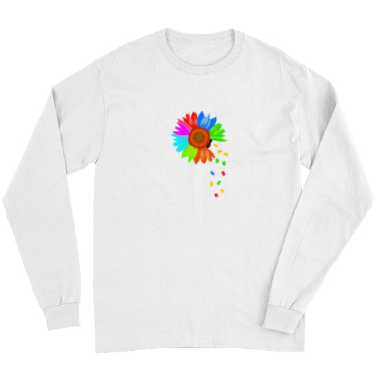 Autism Choose Kind Daisy Flower Awareness Neurodiverse Long Sleeves