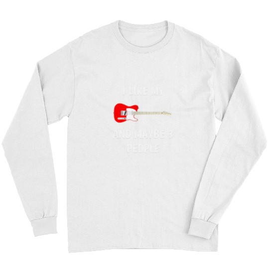 Guitarist Funny Electric Guitar Music Rock Bass Gift Tee Guitar Long Sleeves