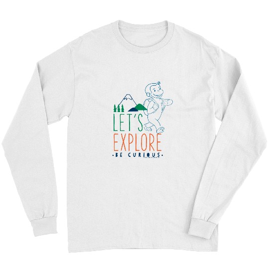 Hiking Hiker Curious George Lets Explore George Hiking Poster Hike Long Sleeves