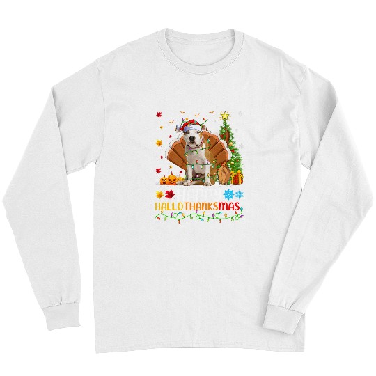 Dog Staffordshire Funny Happy Staffordshire Bull Terrier Dog HelloThanksMas Long Sleeves
