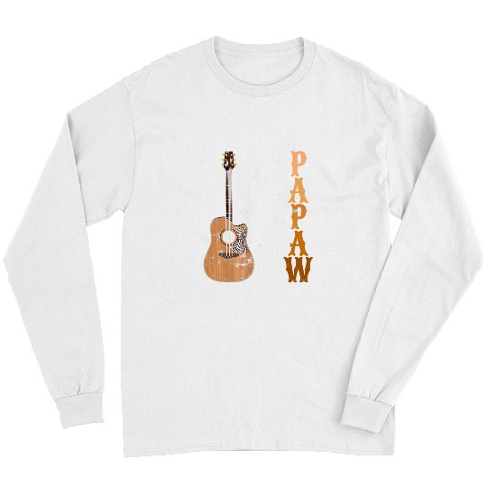 Guitarist Mens Papaw Guitar Pick Fathers Day for Guitar Player Grandpa Guitar Long Sleeves