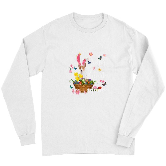 Dog Basenji Happy Easter Day Easter Colorful Egg Hunt Long Sleeves