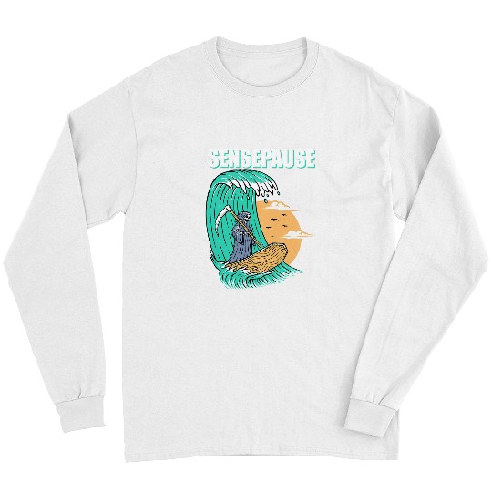 Skeletons Skulls Sensepause Surfing Death Skeletons Coffin Skull Long Sleeves