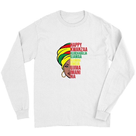 Happy Kwanzaa African American Celebration Month Graphic Long Sleeves