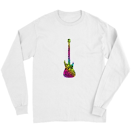 Guitarist Rainbow Leopard Print Guitar Long Sleeves
