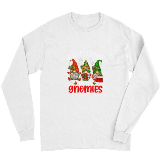 Christmas With My Gnomies xmass Gnome Lover Latte Winter209 Long Sleeves