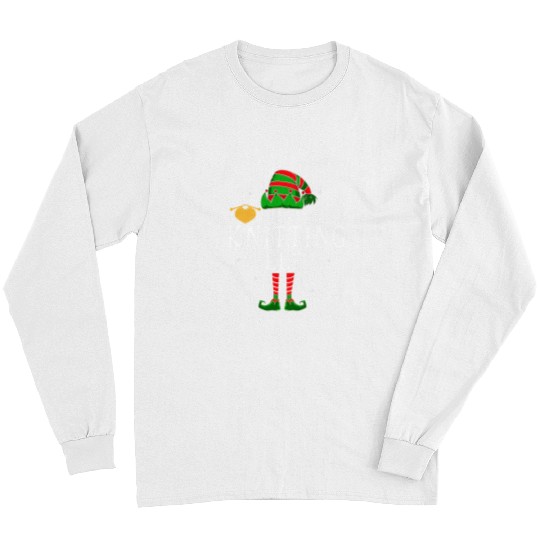 Knitting Yarn Theting Elf Group Matching Family Christmas Funny Long Sleeves