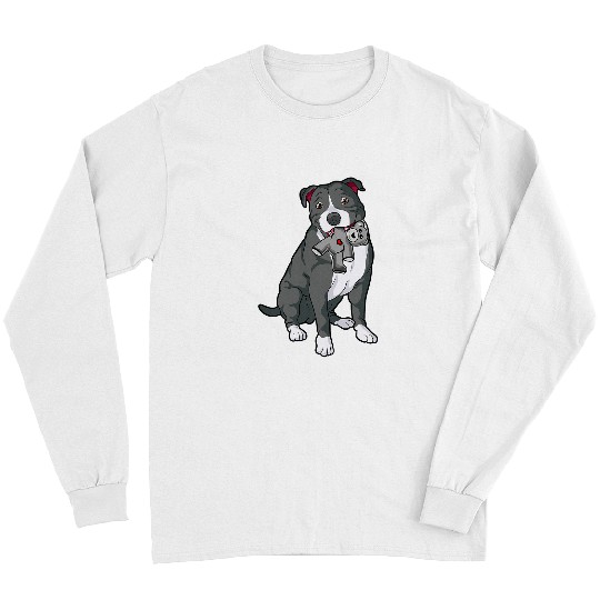 Dog Staffordshire American Staffordshire Terrier stuffed animal amstaff Long Sleeves