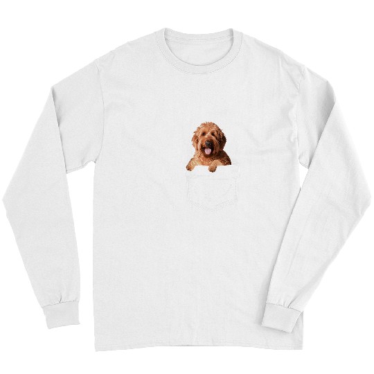 Dog Goldendoodle Red Goldendoodle In Pocket Goldendoodle Dog Lover Long Sleeves