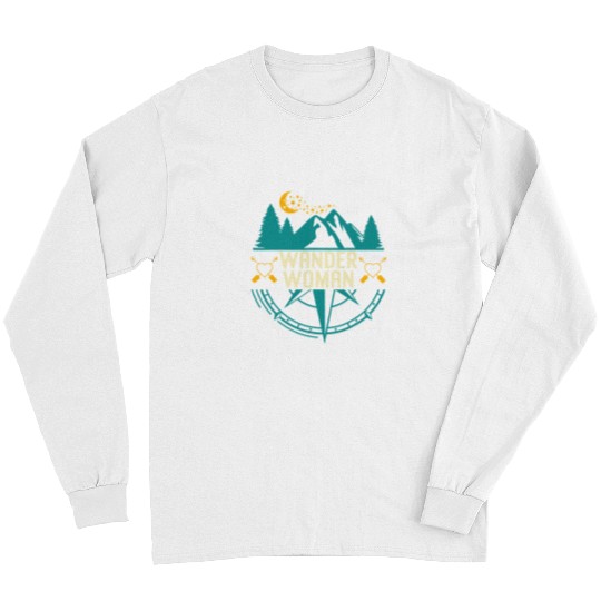 Hiking Hiker Compass Mountain For WomenWander Woman Hike Long Sleeves