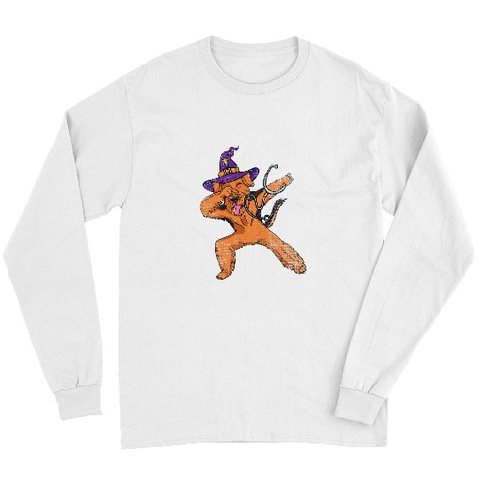 Dog Airedale Terrier Dabbings Airedale Terrier Halloween nurses Vintage Long Sleeves