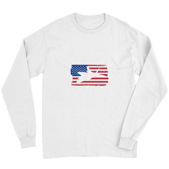 F22 Raptor Fighter Jet Airplane American Flag F22 Raptor Long Sleeves