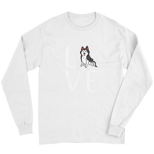 Dog Husky Siberian Husky Love Dog Funny Husky Dog Lover Puppy Husky Long Sleeves