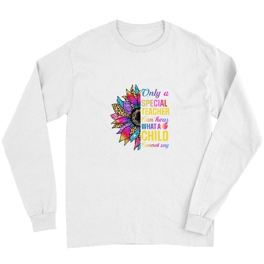 Autism Awareness Special Education Teacher Day Sunflower Neurodiverse Long Sleeves