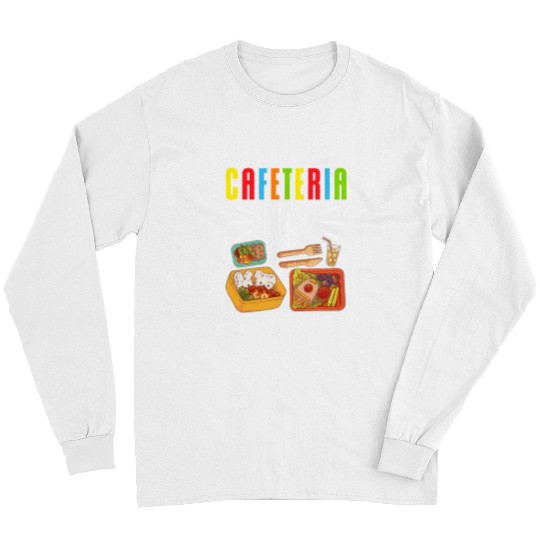 School Cafeteria Worker Lunch Lady Food Trays Cafeteria Life Long Sleeves