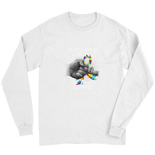 Discover Autism Dad Father and Son bests Friends for Life Autism23 Neurodiverse Long Sleeves