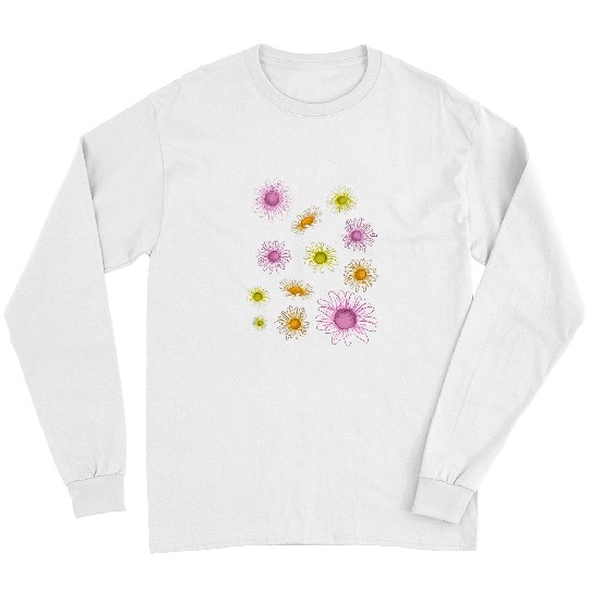 Garden Nature Flowers Plant Gardener Botanical Daisy Flower Long Sleeves